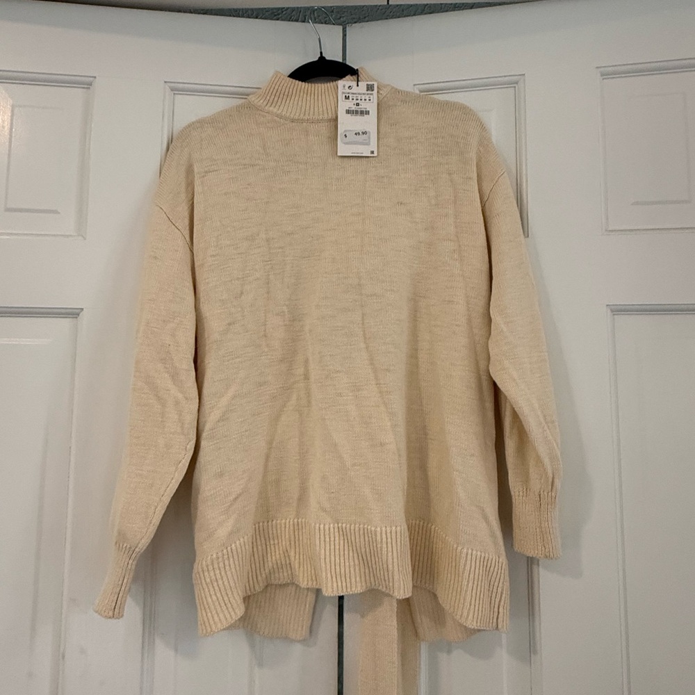 Zara Cream Turtleneck Sweater